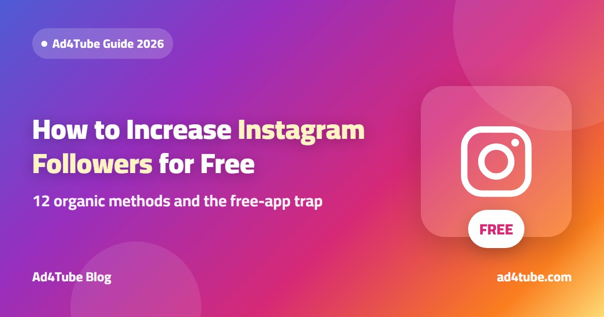 Cover image for a guide on how to increase Instagram followers for free