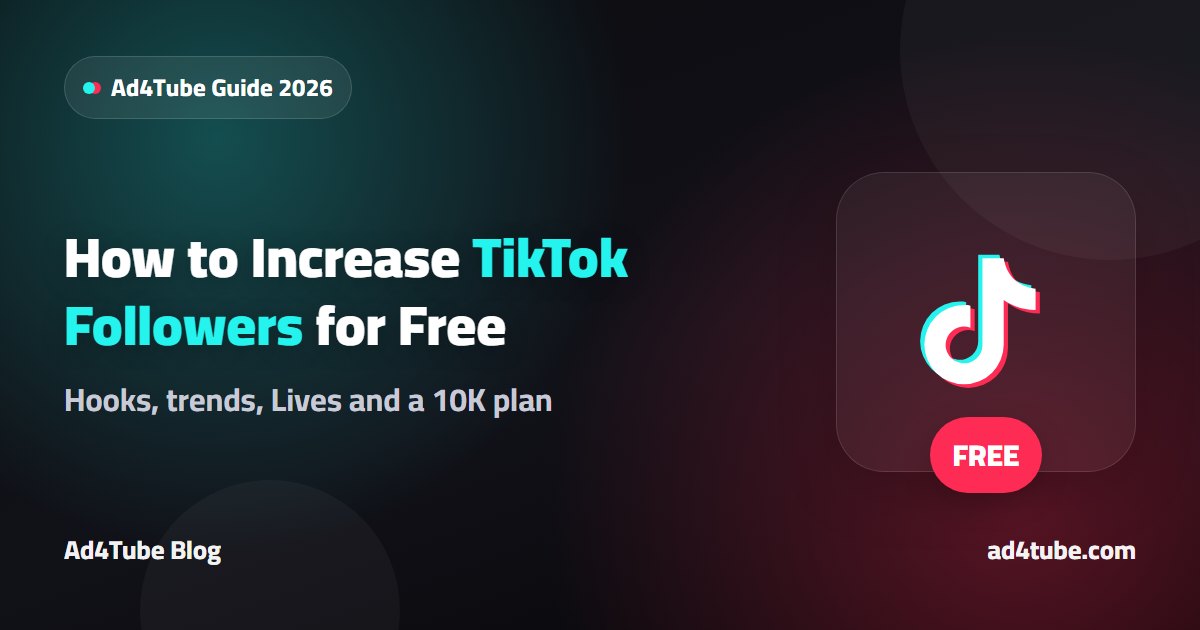 Cover image for a guide on how to increase TikTok followers for free