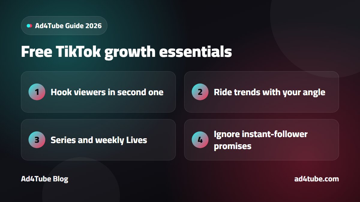 Infographic on how to increase TikTok followers for free