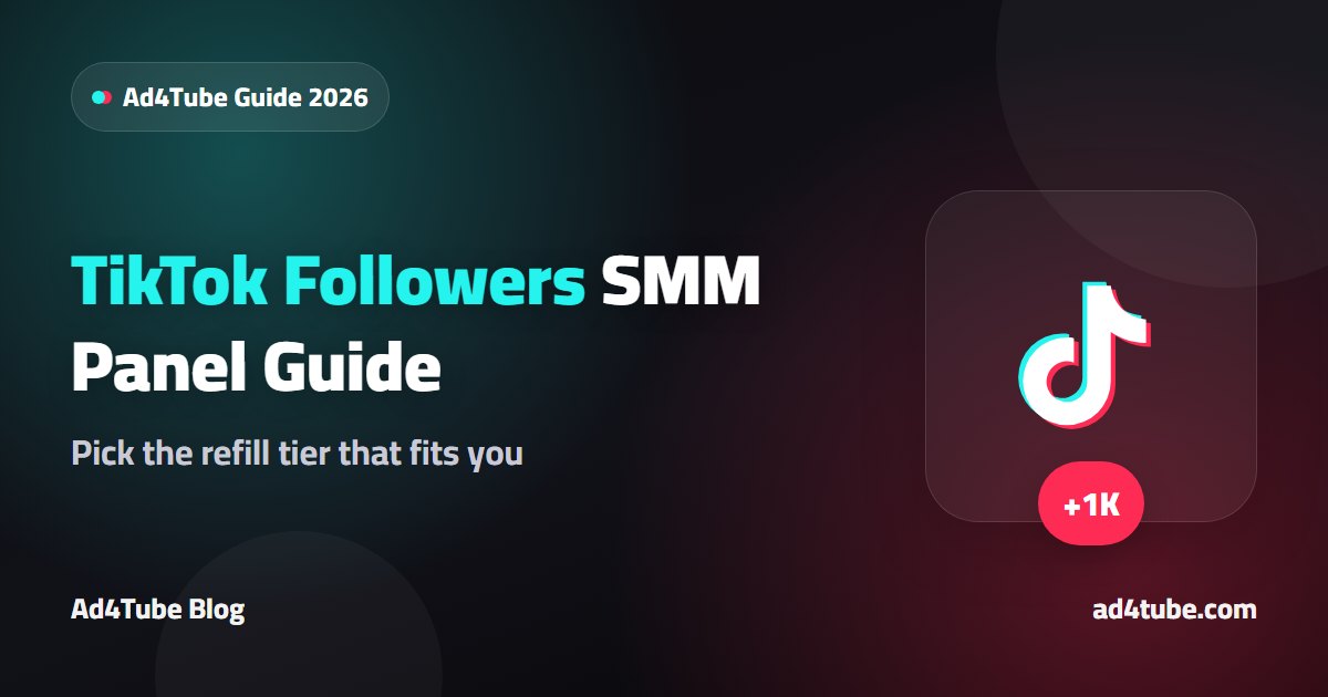 Cover image for the Ad4Tube TikTok followers SMM panel guide